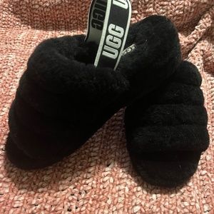 UGG Fluff Yeah Slide Size 10 Black